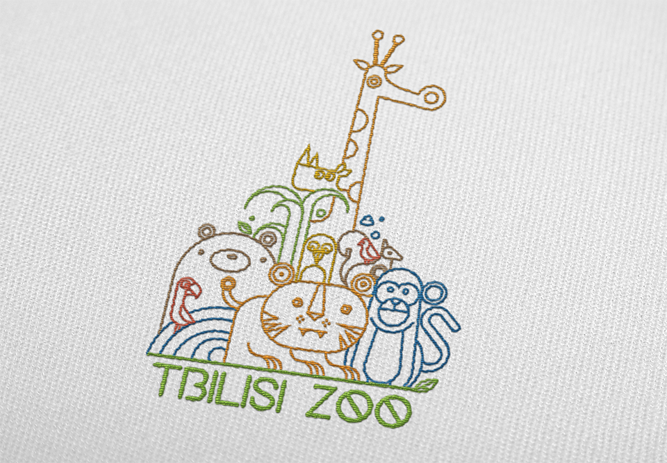 zoo animal Nature logo brandingmockup lines