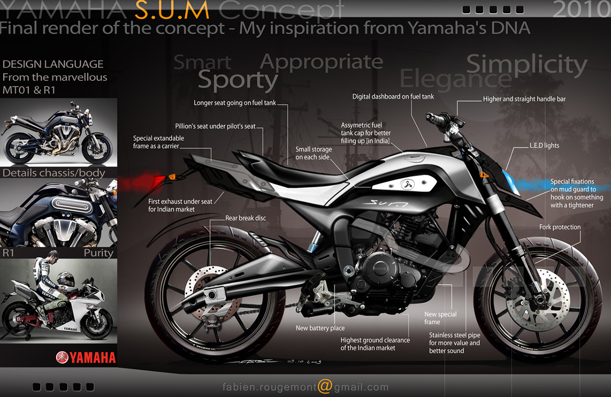 Adobe Portfolio yamaha sum sum concept motorcycle design indian motorcycle concept for indian market
