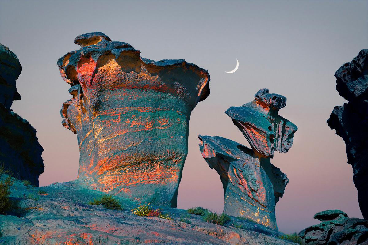 art photography colorful Cyberpunk desert Landscape mysterious Nature sci-fi surreal symbolism