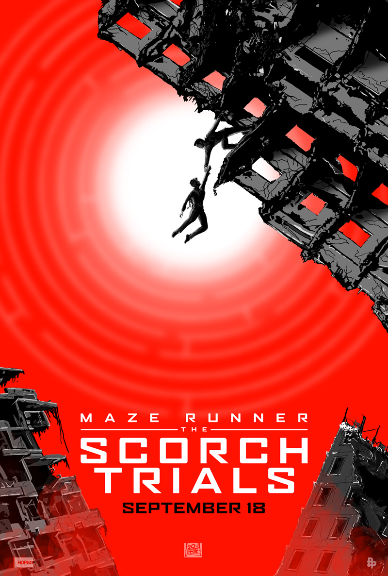 scorch trials maze runner Hopko Designs Scott Hopko film poster movie poster one sheet 20th Century Fox Poster Posse wacom Cintiq