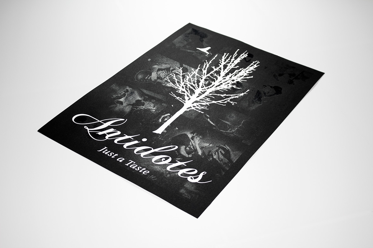 antidotes poster screen print metal spot varnish album cover folded poster t-shirt band album artwork