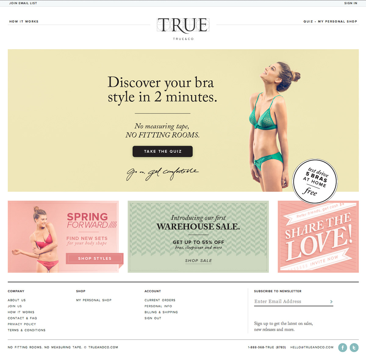 lingerie homepage design spring