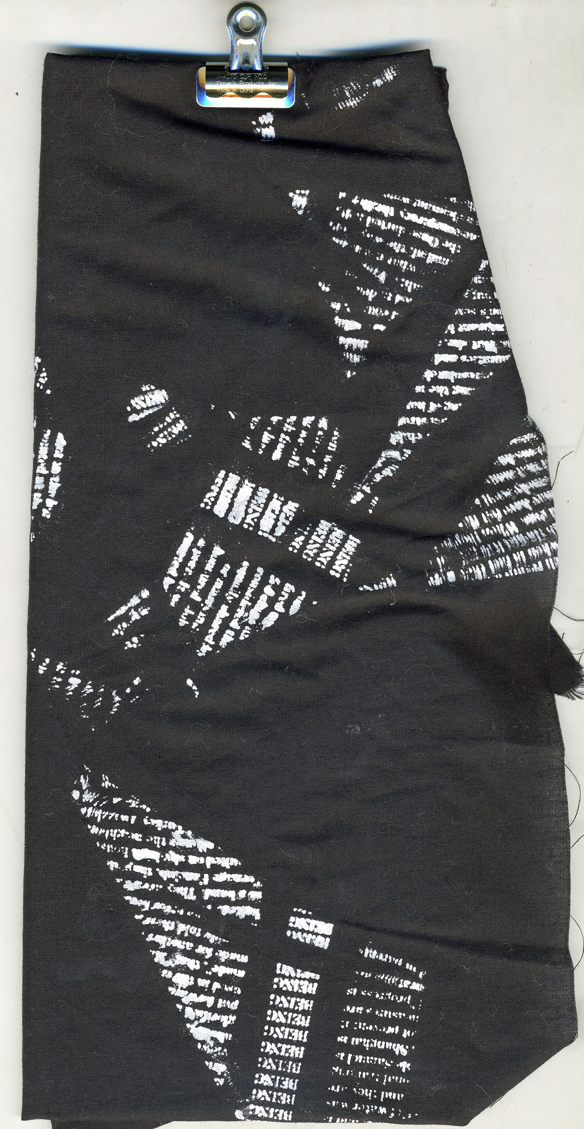 text textile fabric surface design screenprint Ann Hamilton Hamilton words