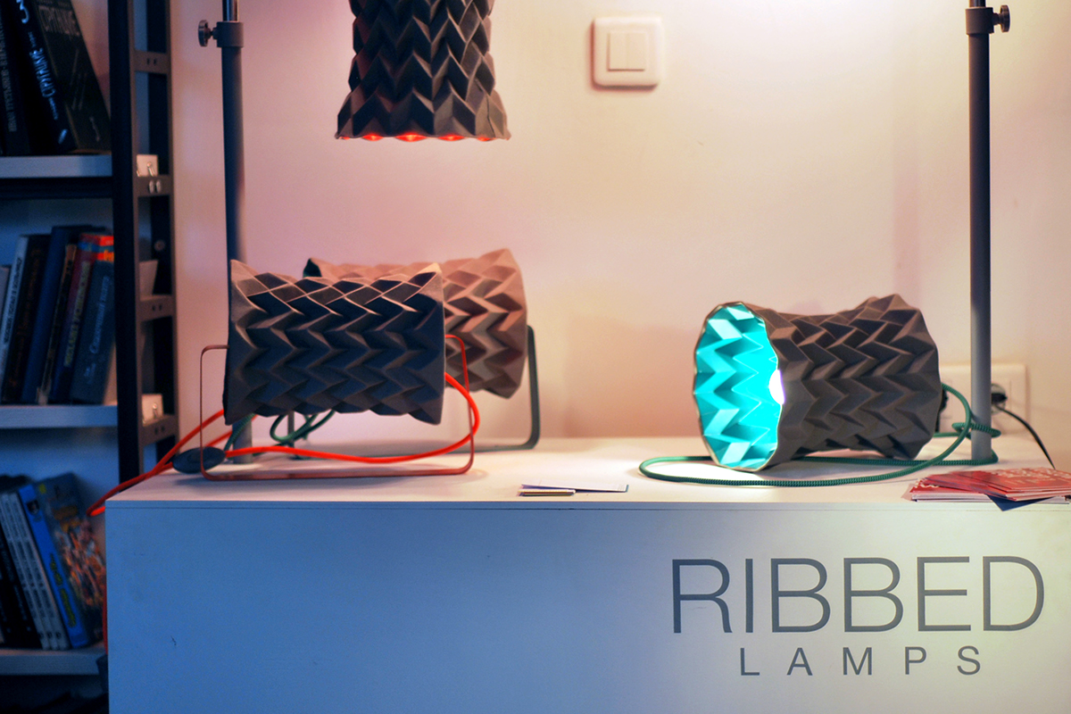 Lamp ribbed lamps design plicated ribby glim light