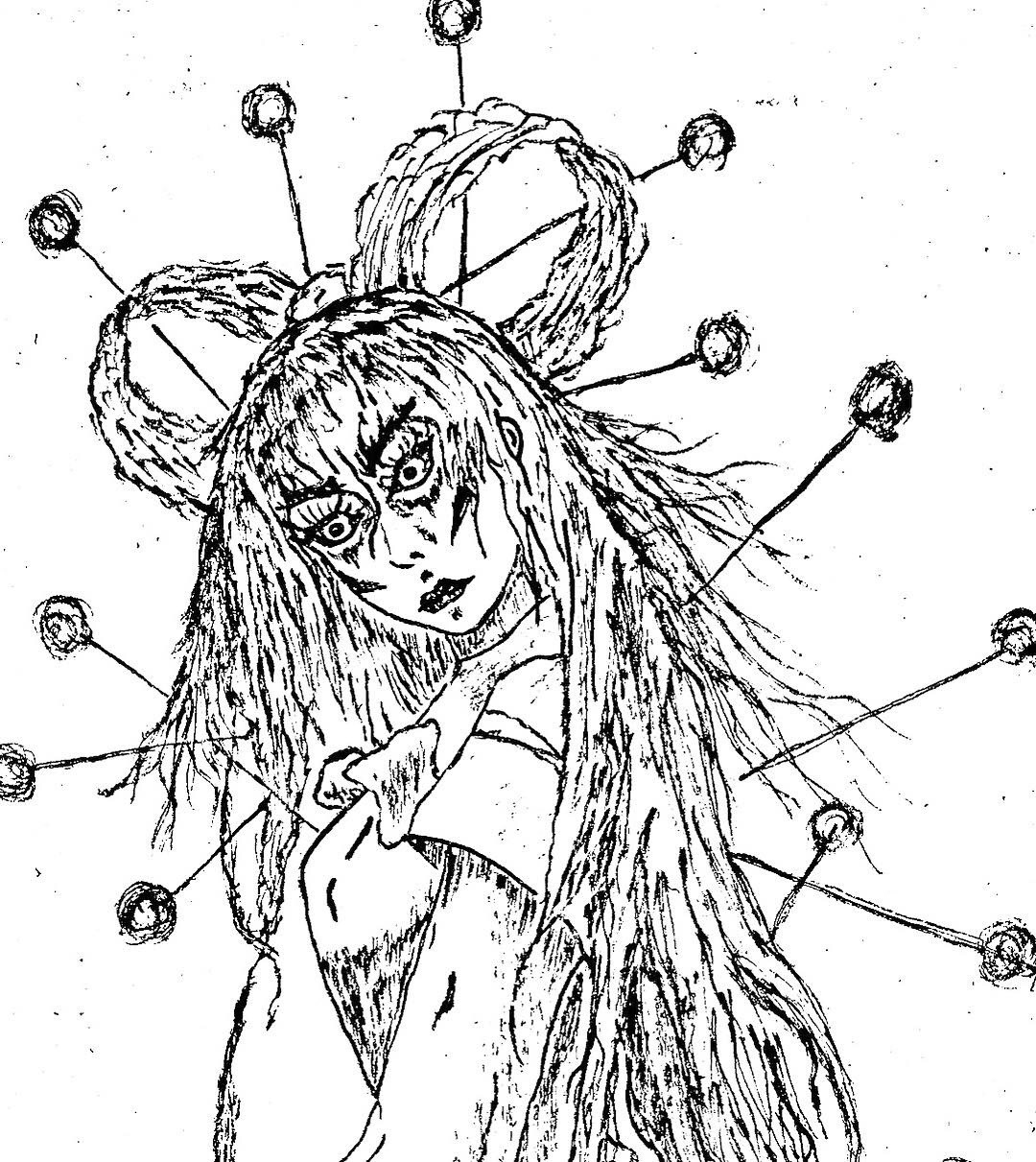 pin doll pinningyou NINGYOU doll horror manga pin book Mascot