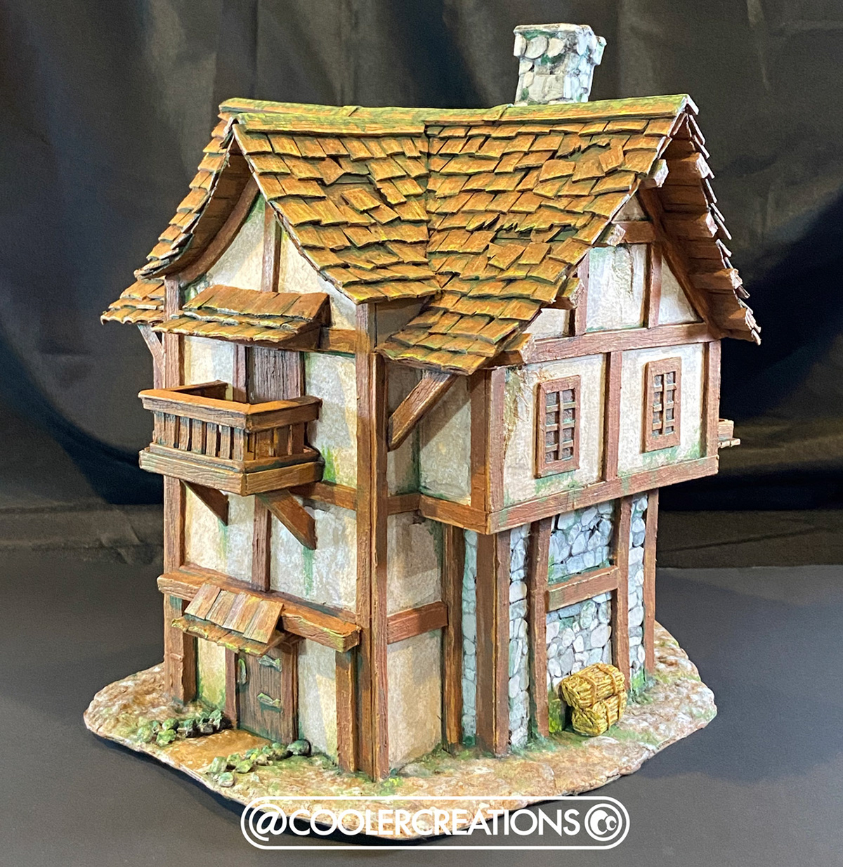 cardboard Cottage D&D dioramas handmade Miniature rpg scratchbuilt tabletop tabletopgaming