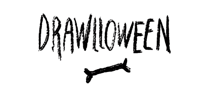 Halloween october drawlloween inktober ink watercolor children evil Cat ghost demon Magic   witch skeleton death