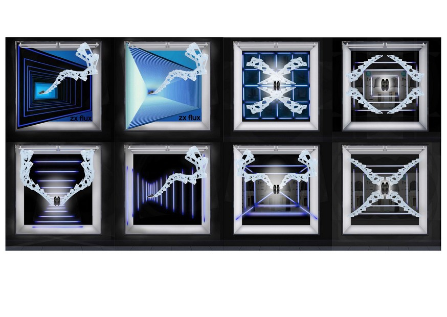 window display design adidas ZX FLUX