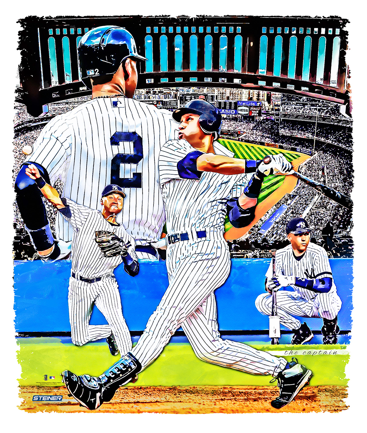 Derek Jeter Jeter RE2PECT digital design paint mlb baseball collage New York yankees nyy New York Yankees