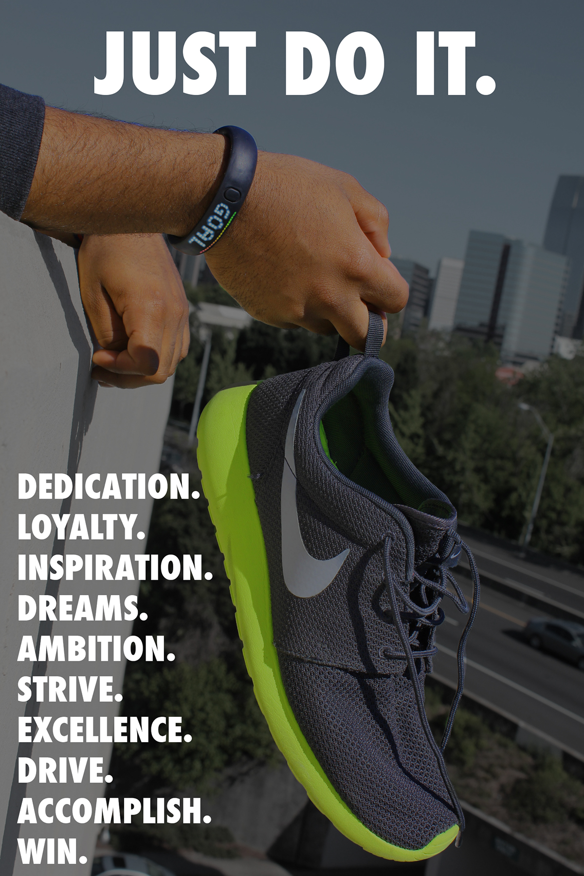 Nike Nike+ nike fuel fuel band roshe run running track motivation Futura just do it