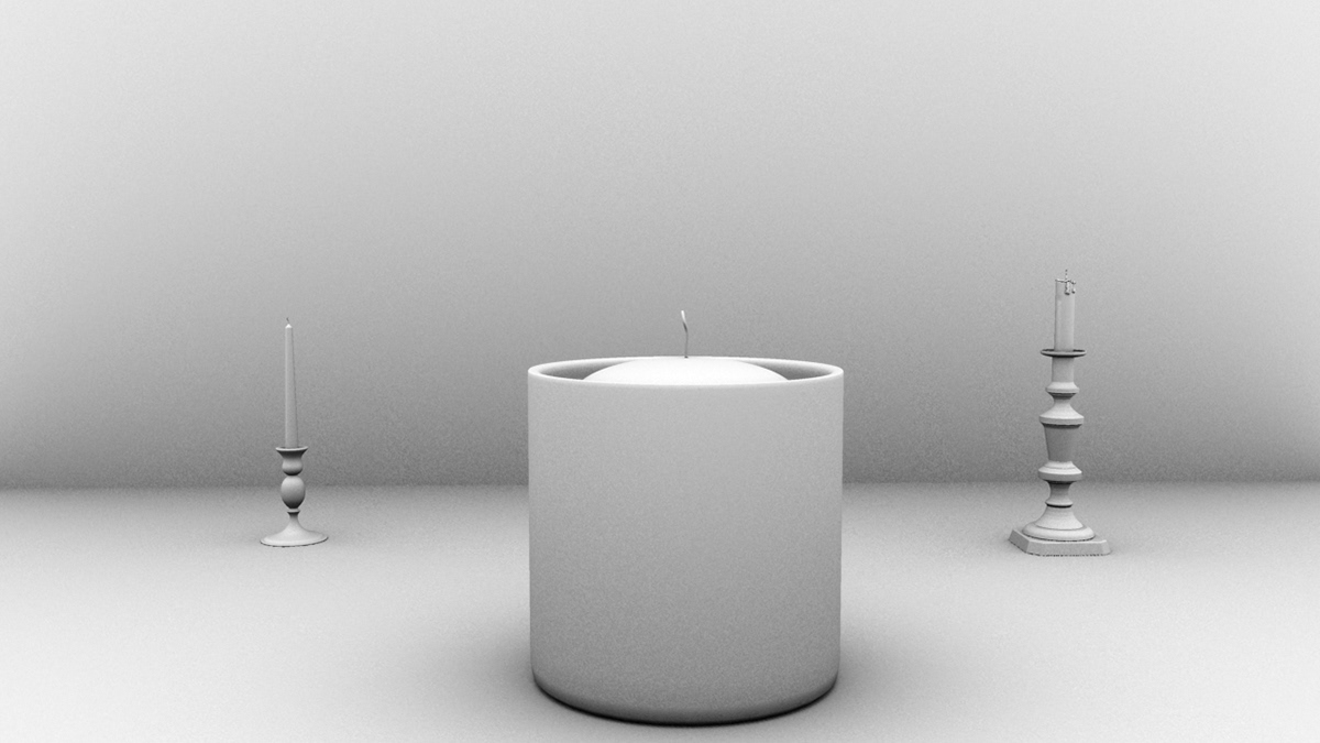 realistic candle flame 3D