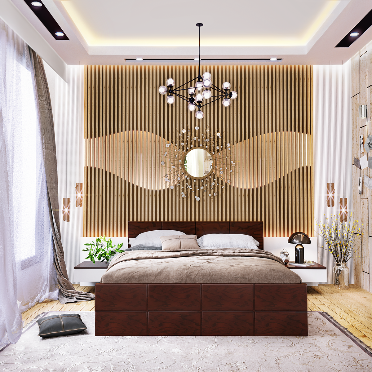 bed room realistic interior scene free download on behance