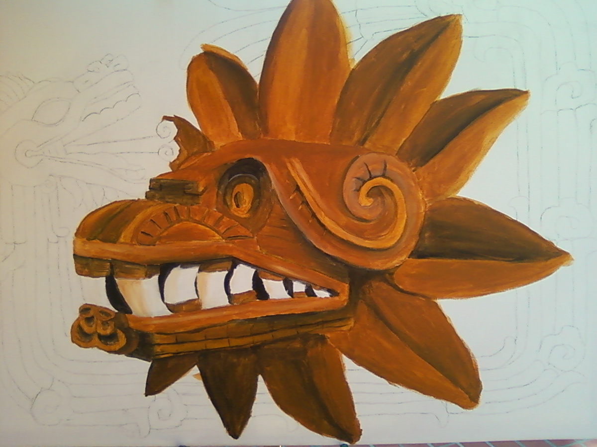 quetzalcoatl aztec chicano Rising Sun