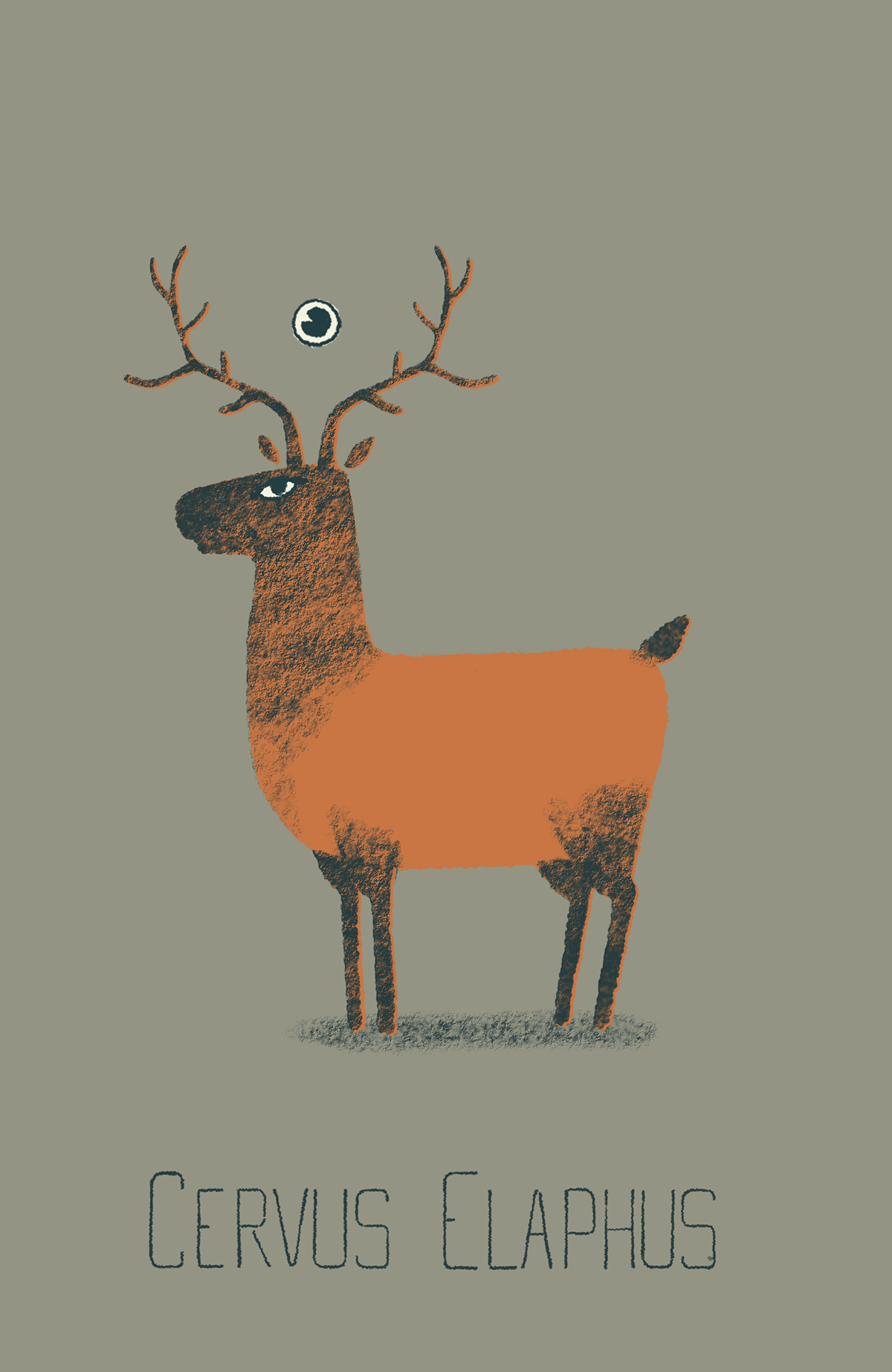 deer cerf animal forest third eye