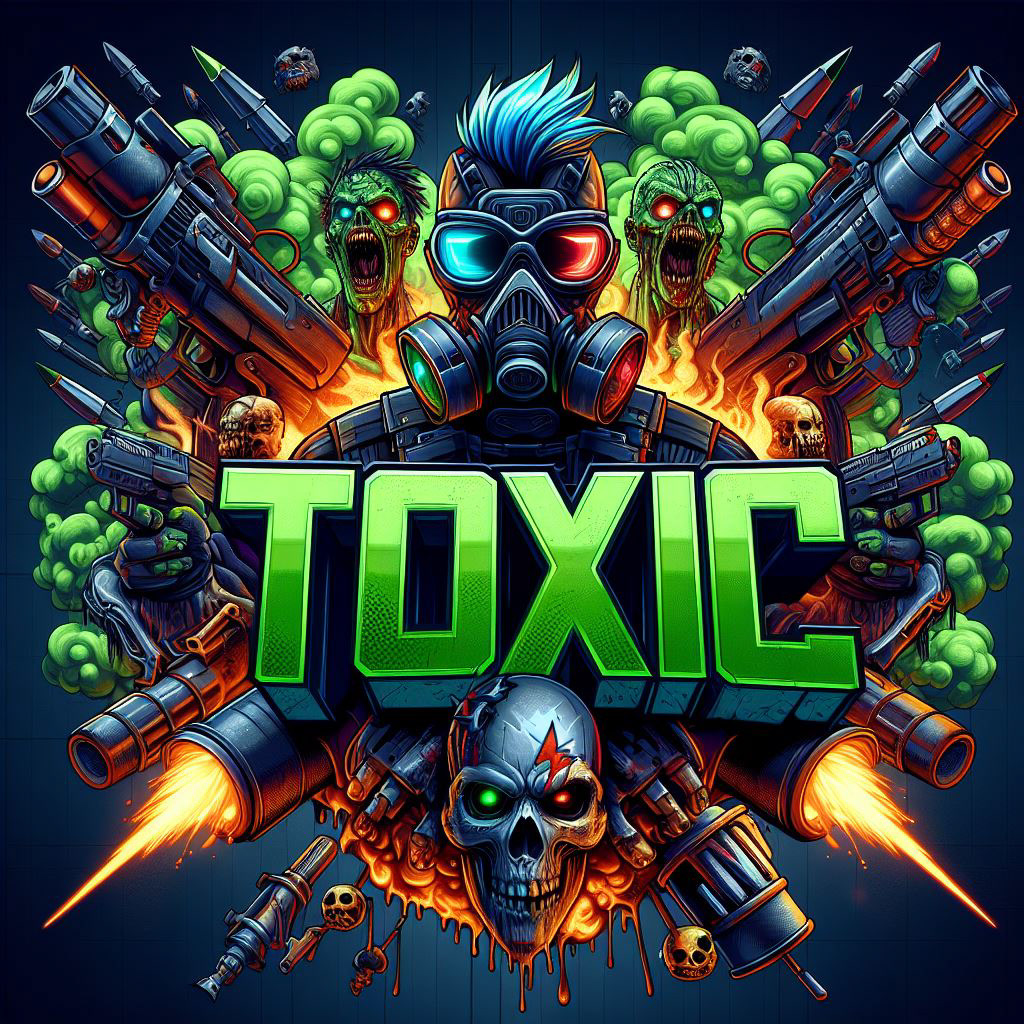 toxic logo 3D zombies Cyberpunk Digital Art  artwork digital illustration art Graphic Designer