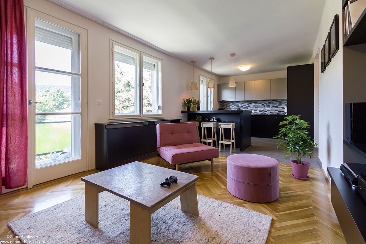 budapest renovation apartment interiordesign pink black bespokefurniture furnituredesign architecture home