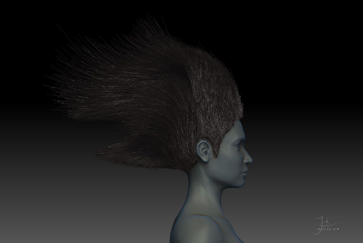 art 3D Zbrush hair