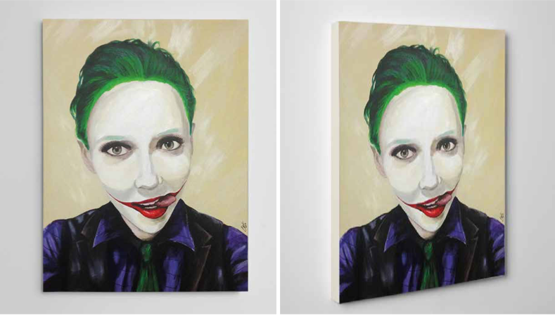 breaking bad joker Cosplay suicide girl girl model face portrait acrylics canvas artwork brush arte art Posca