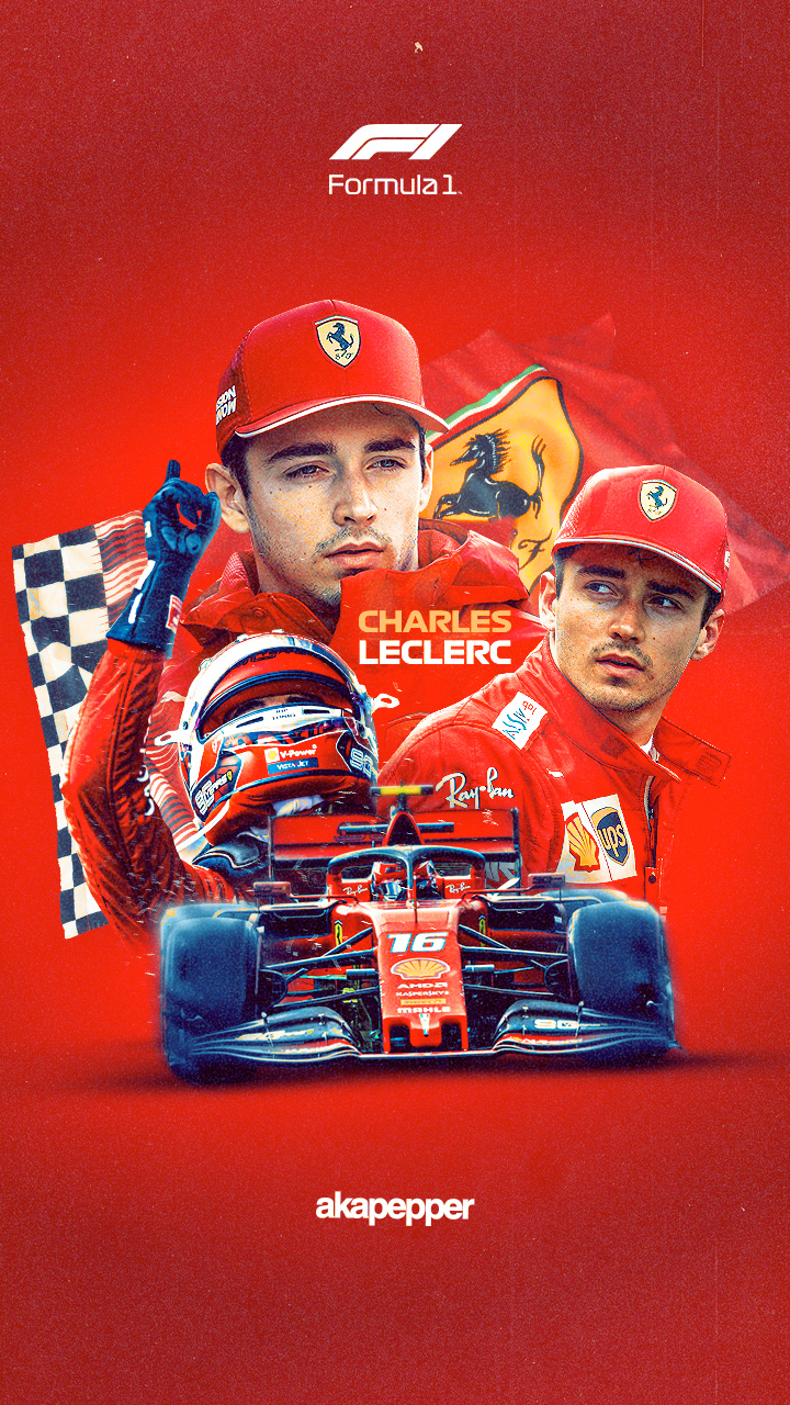 Charles Leclerc Pop Art, F1, Ferrari, Picture