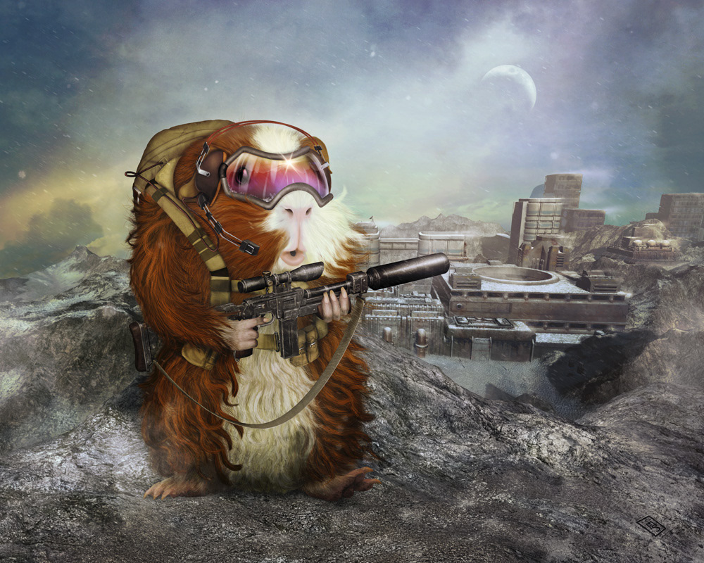 anthro guinea pig cavy dieselpunk STEAMPUNK Cyberpunk sci-fi post-apocalyptic Landscape environment Cold War