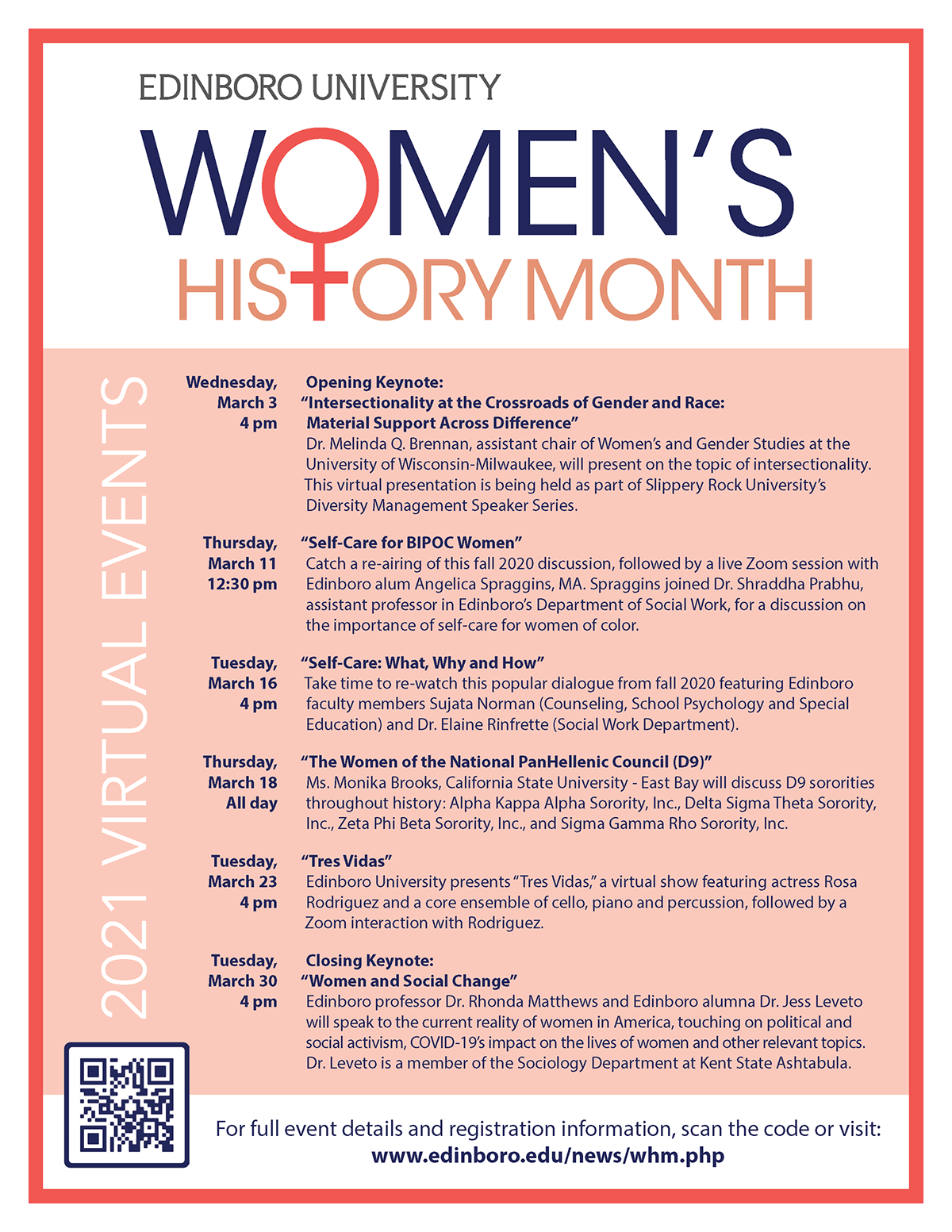 Edinboro University history logo month women