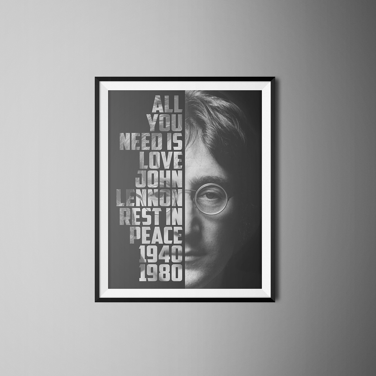 John Lennon poster graphic design  art direction 