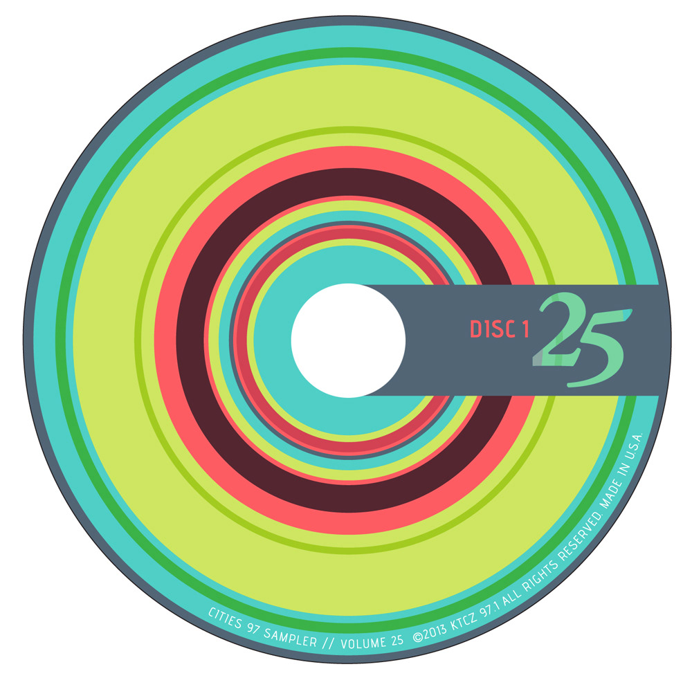 cities 97 sampler minnesota Radio cd charity neon plaid stripes
