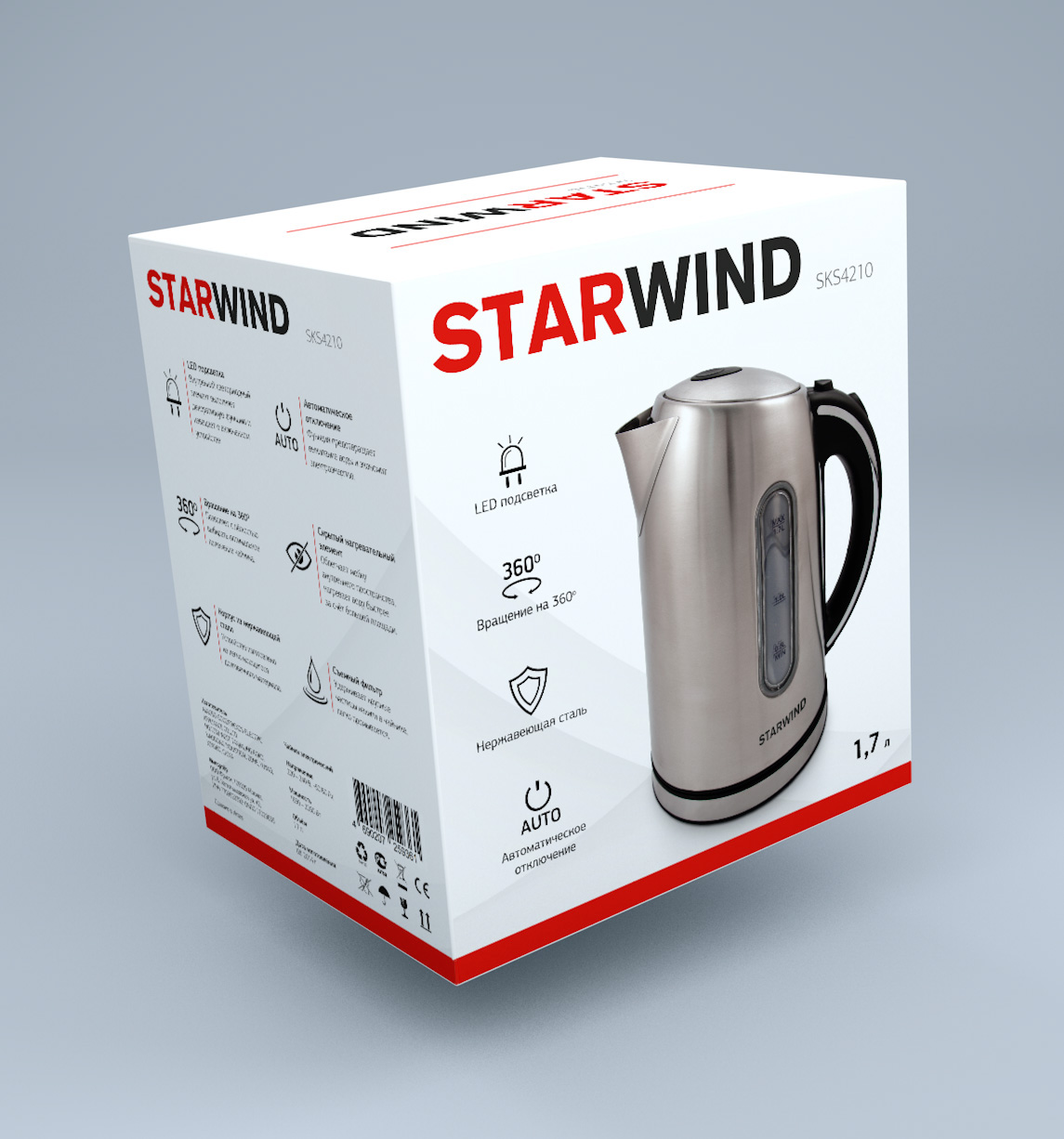 box packing kettle 3D starwind упаковка чайник
