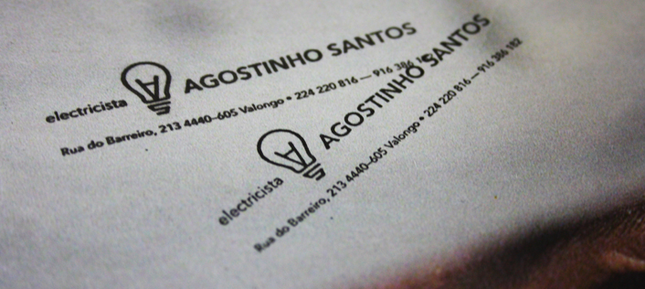 Agostinho santos electricista Electrician print hand-made linoleum linoleo Logotipo Lampada Logotype Lamp red orange black vector minimal