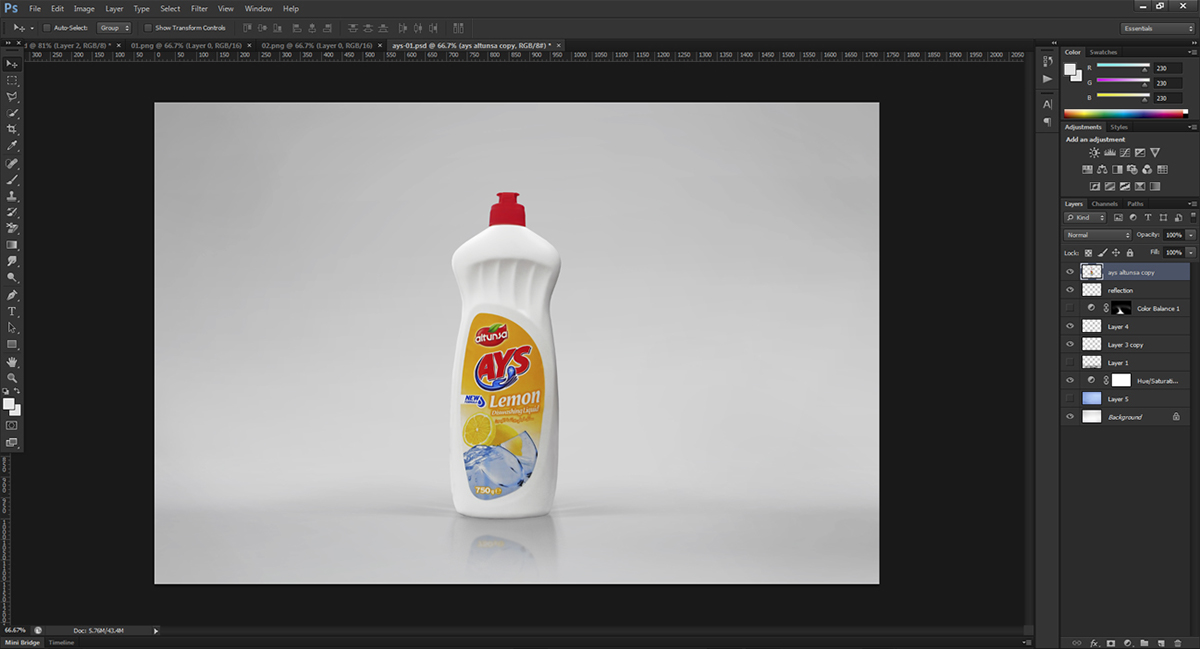 3D 2D photoshop ads dishwashing 3d animation dish Composite new idea motion