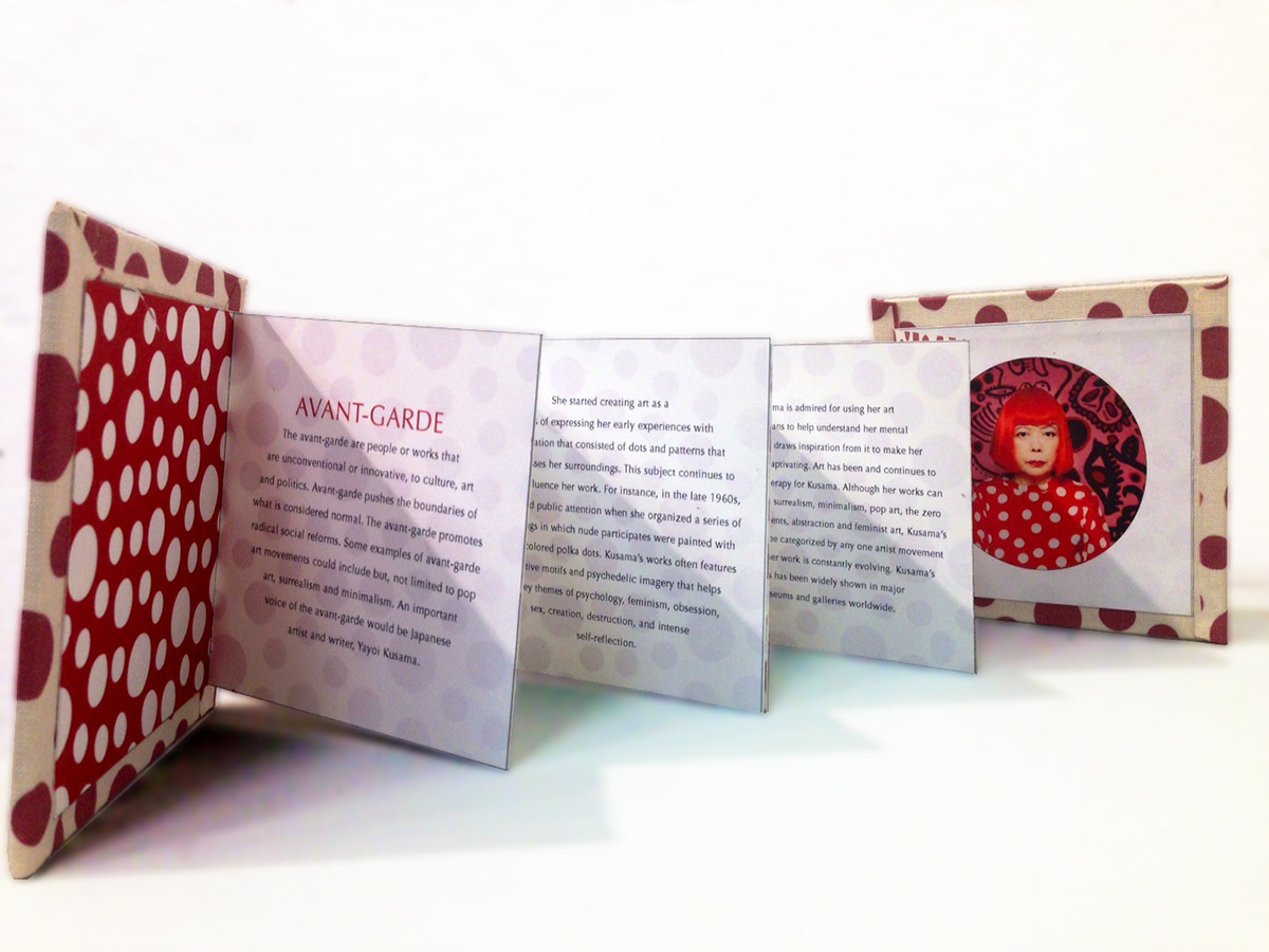 Yayoi Kusama packaging design postcards polka dot queen infinity box handcraft