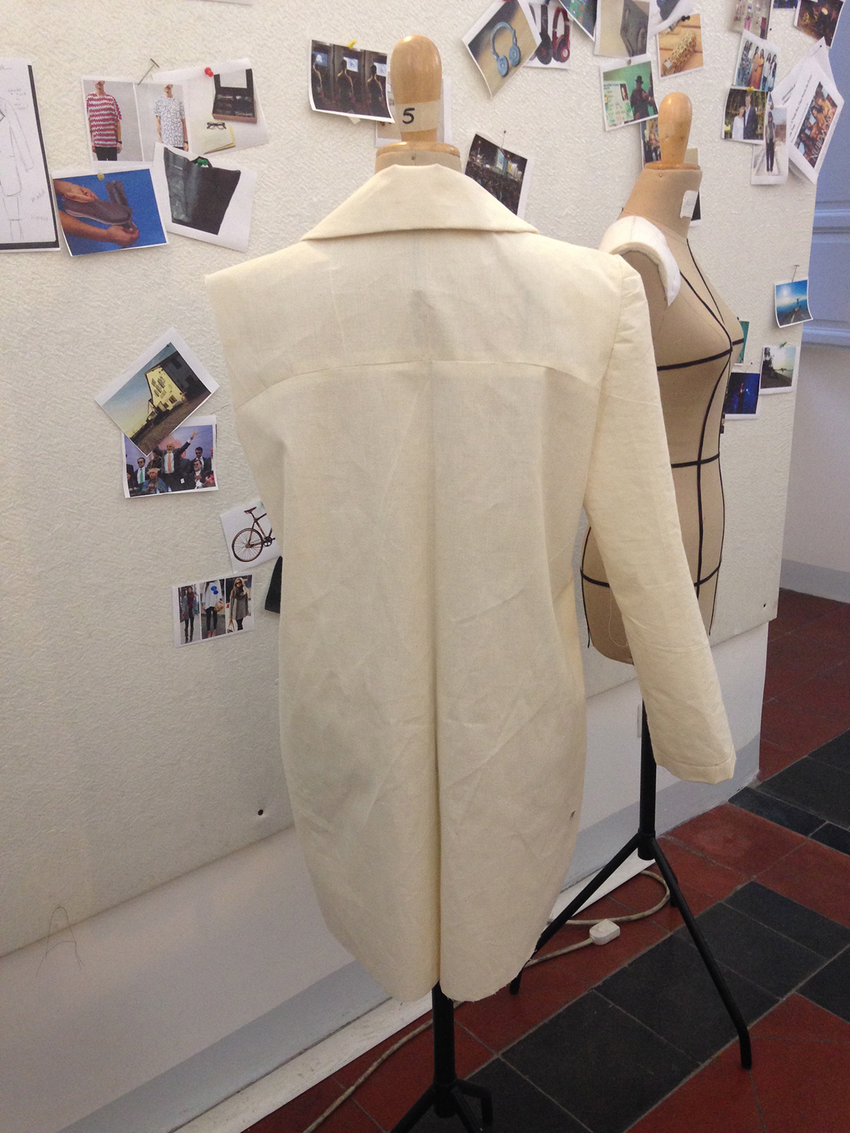 fashiondesign wool leather jacket patterndevelopment patternmaking design muslin