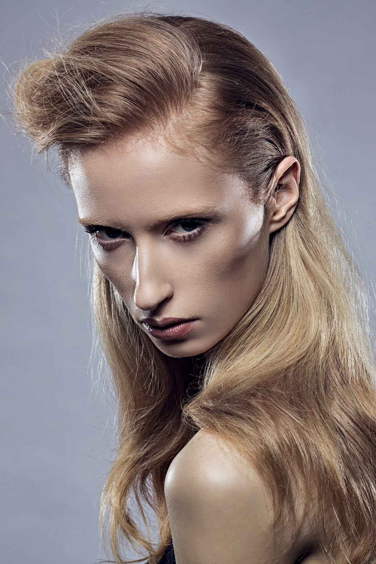 Rebecca Cordell beauty hair girl editorial model makeup toni & guy monochrome black & white Classic