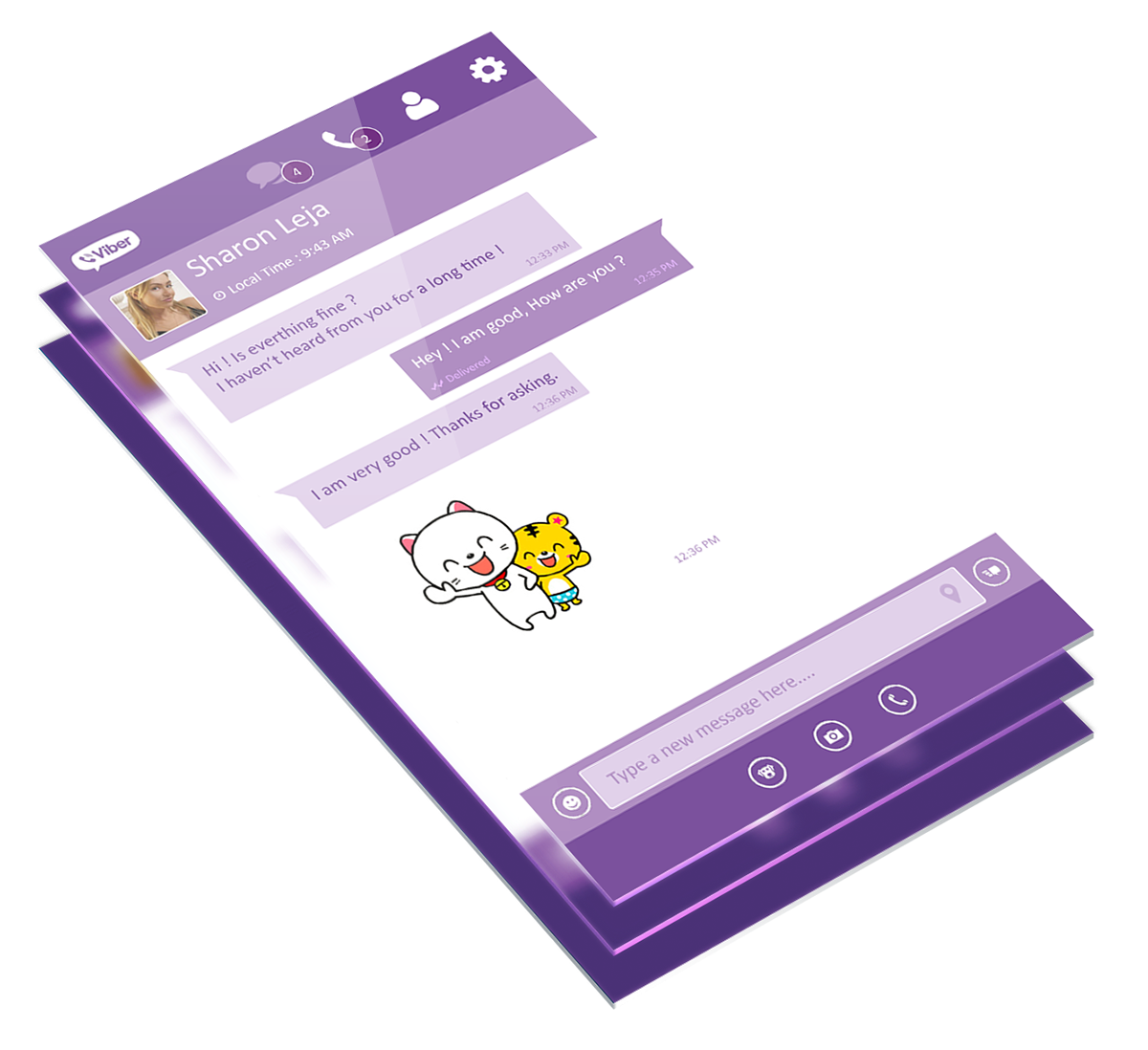 UI ux design windows phone viber redesign application mobile