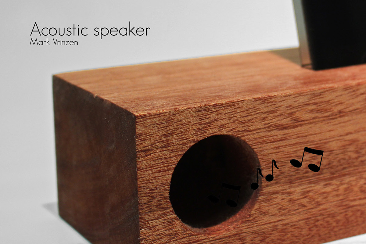 wood acoustic speaker iphone sound amplifier Gadget Office