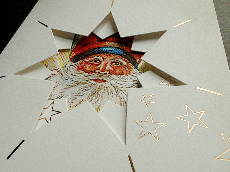 christmas card gold foil paper