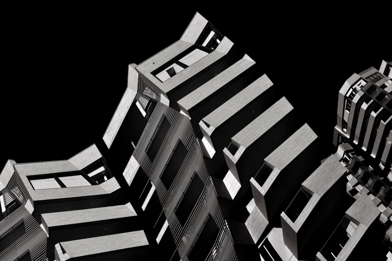 architectural city design black colour shapes lines geometry abstract reality