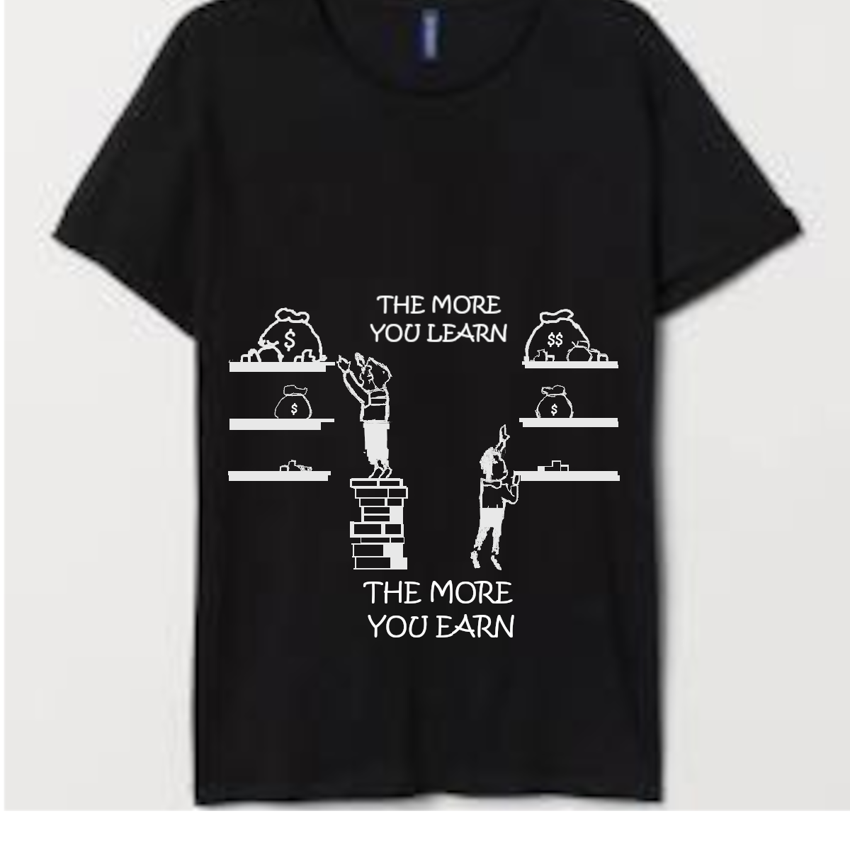 gimp design t-shirt the more YOU EARN you learn