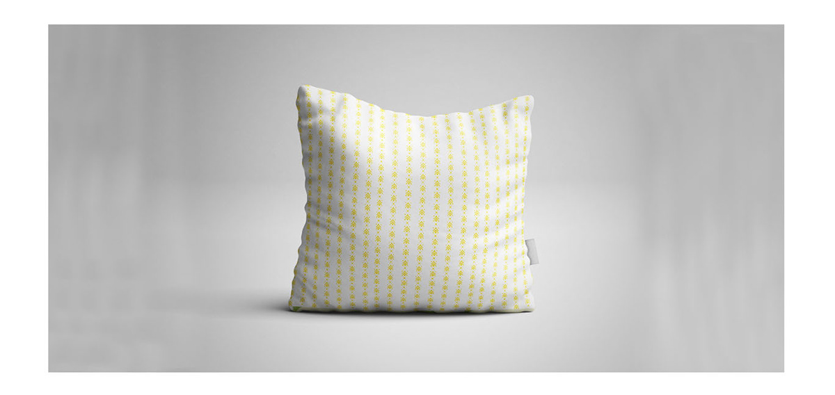 prints textile design  ILLUSTRATION  hand drawn lemon pastel home furnishings motifs yellow Digital Art 