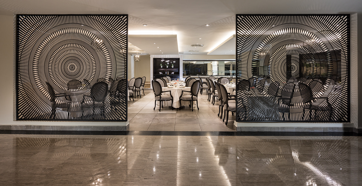 tresismo tresismo mexico Hospitality club metal design elegante space bar restaurant interior design  architecture