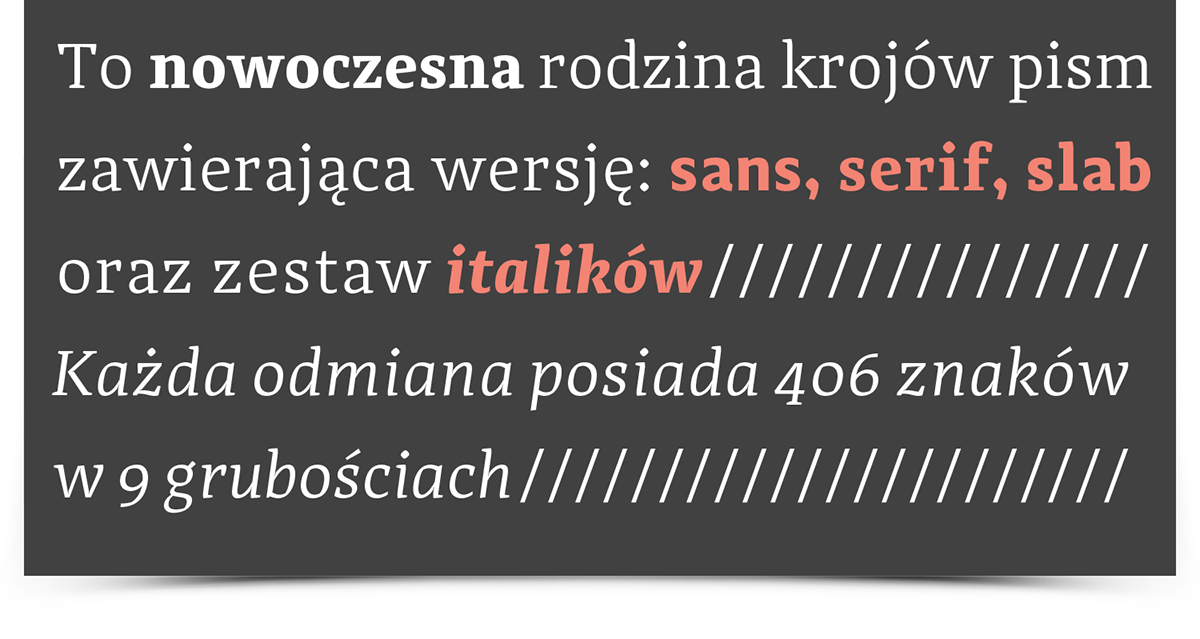 MACHALSKI borutta type design family font sans slab serif Gill Super Family typo ASP warsaw italics adagio