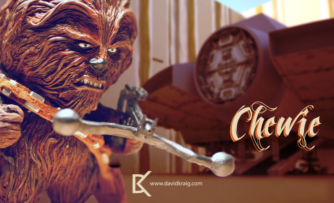 Chewbacca chewie Kidrobot Munny star wars hairy