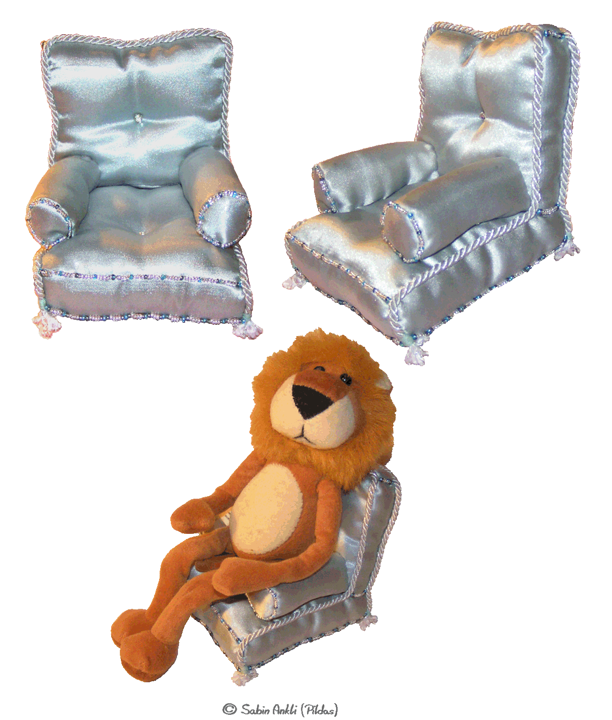 sofa Couche doll Teddy stuffed toy fabric cellphone furniture barbie teddy bear
