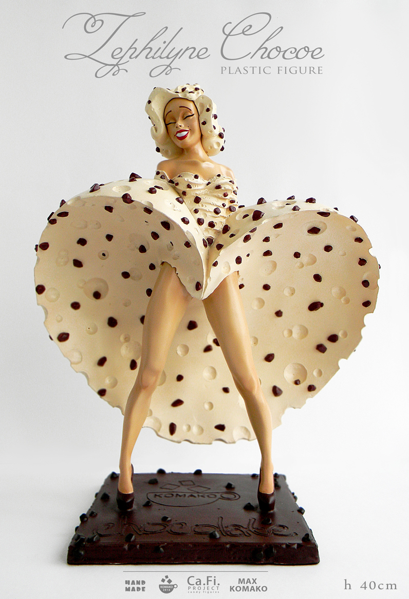 Zephilyne Chocoe Marilyn Monroe maxkomako plastic figure chocolate cream
