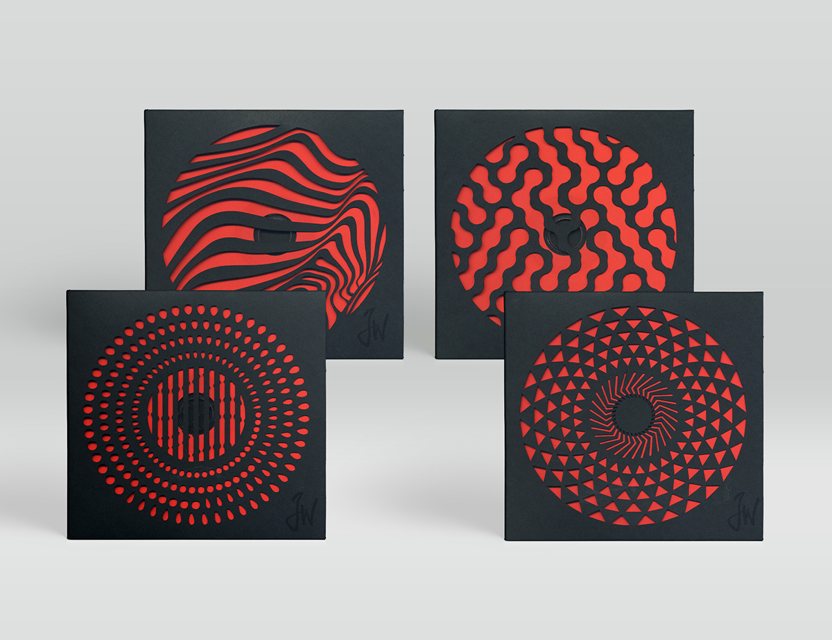 band rock punk cd Lasercut design awesome utrecht red crimson typo Patterns circles Mandala