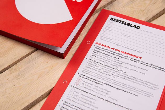 schouwburg kortrijk identity book brochure courtrai city Wat is DIT red folder beer campaign