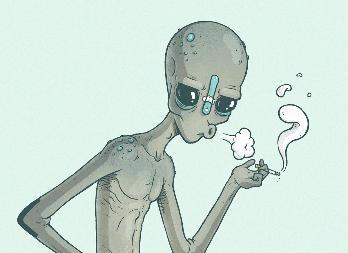 alien human smoke