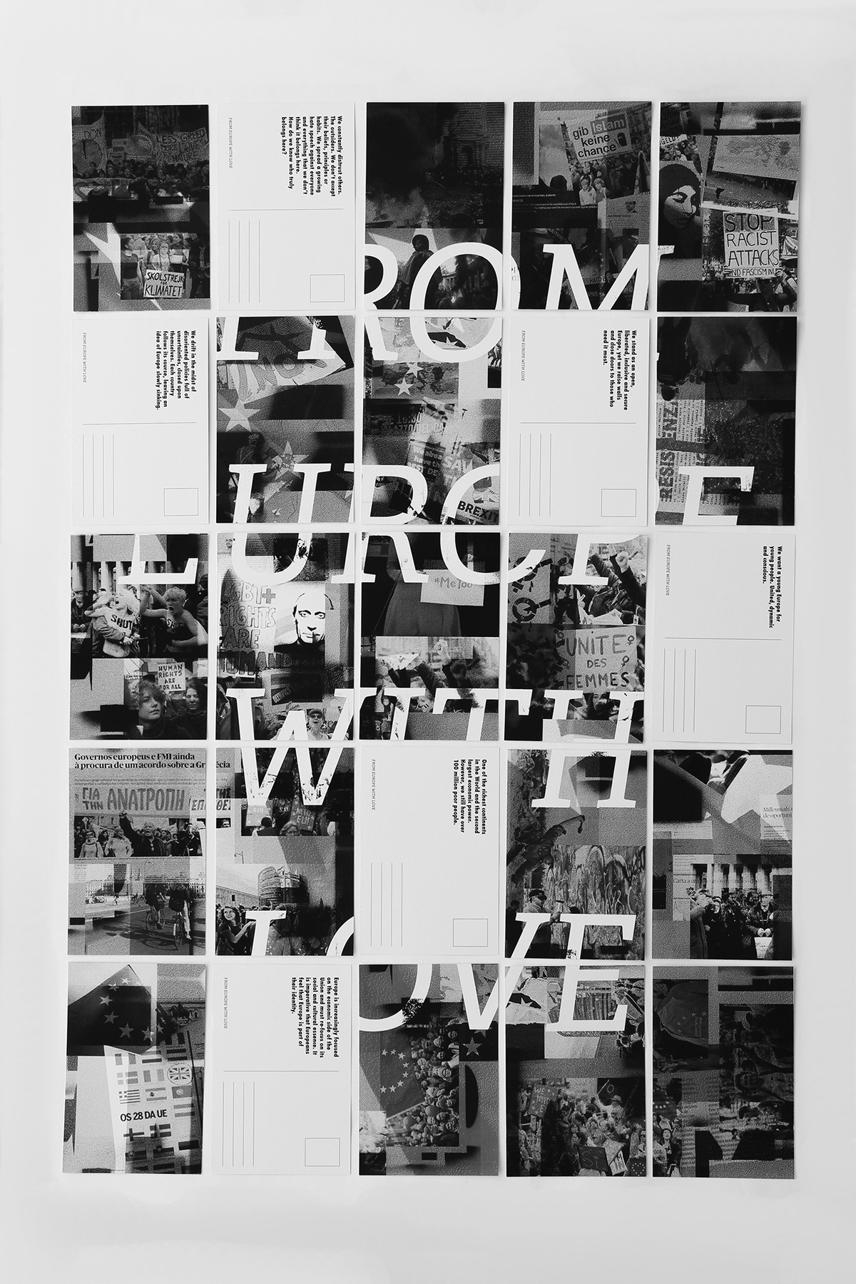 black and white design graphic graphic design  Photography  postcards poster Poster Design slanted slanted magazine