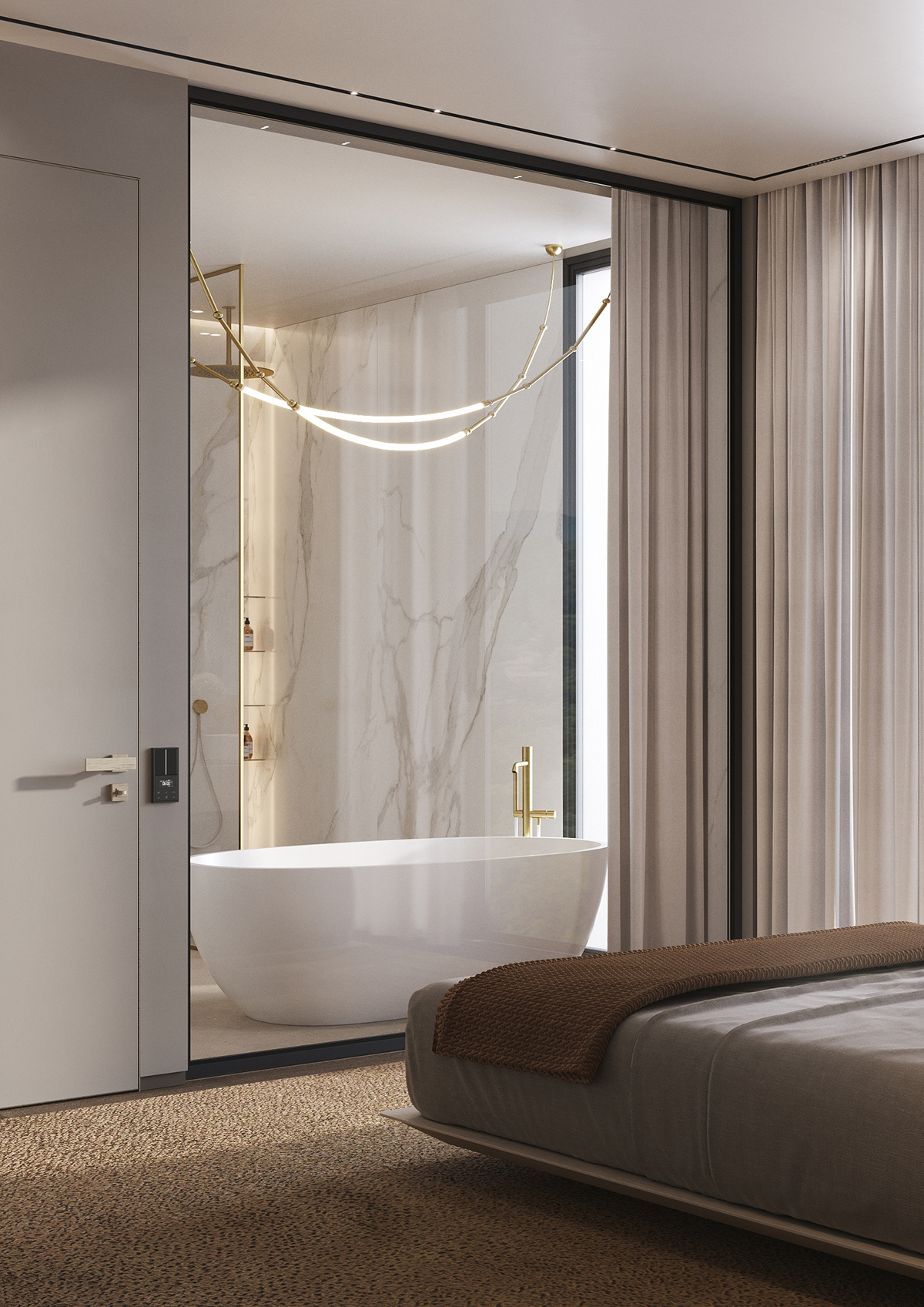 archviz bathroom bedroom Interior Render visualization 3D CGI corona render  furniture