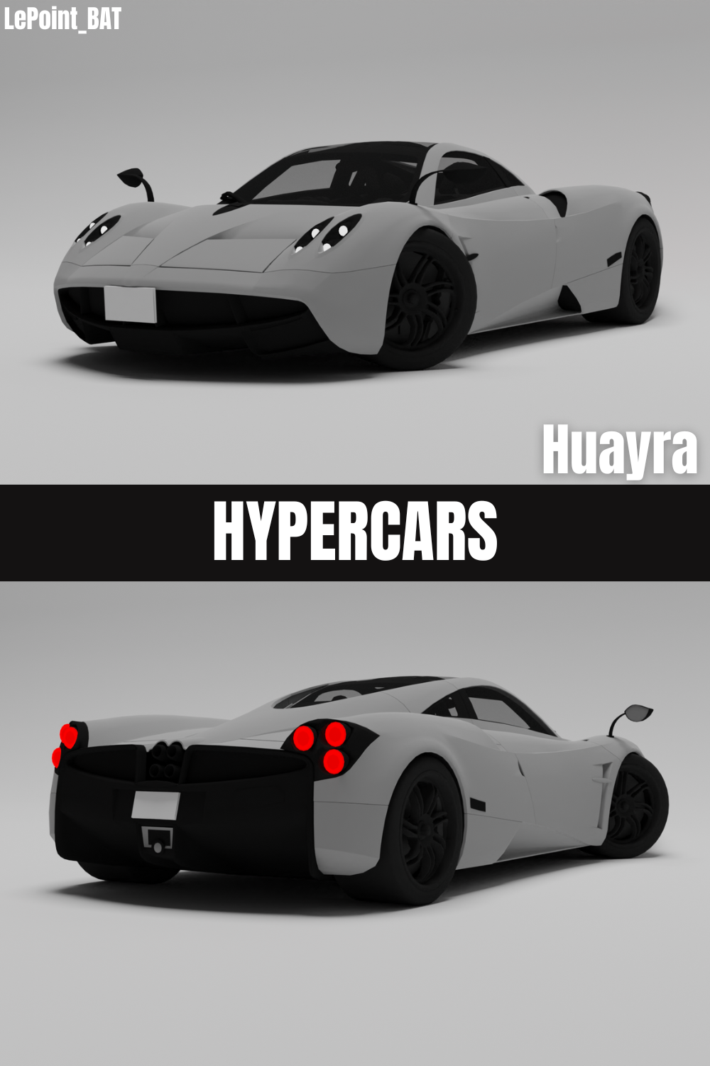 asset Cars game huayra lowpoly Pagani supercar toon unity Vehicle